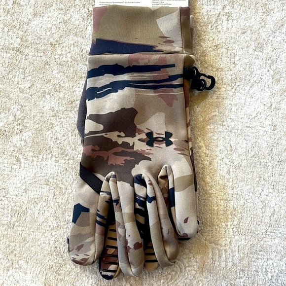Brand New Under Armour Men’s Early Season Liner Camo Hunting Touchscreen Gloves - Picture 9 of 15